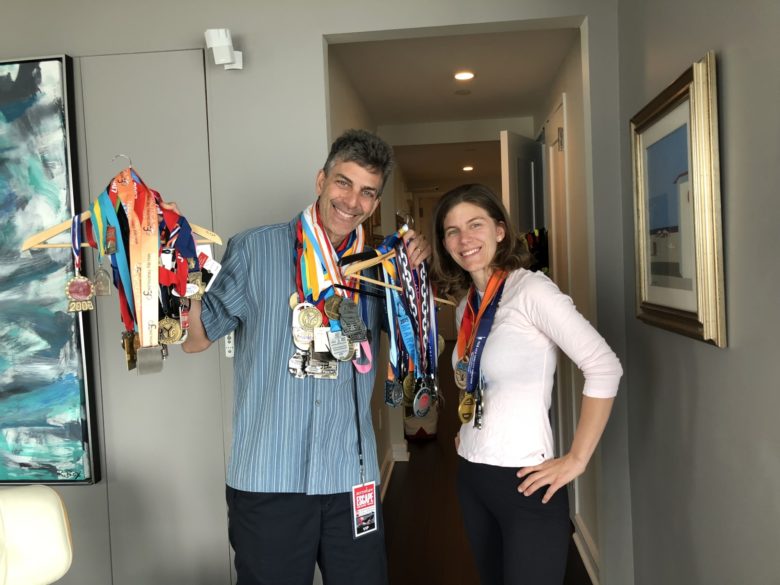 Ashley and dad Steve have crossed many finish lines together!